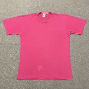 Jerzees T Shirt Mens XL Pink Blank Short Sleeve Vintage Made in USA Tee